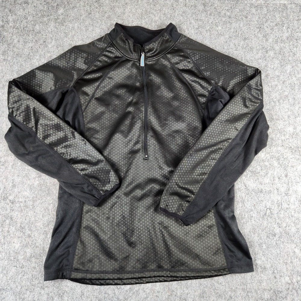 Axial 1/2 Zip Motorcycle Jacket Pullover Men XL Black Performance Fleece Thermal